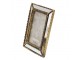 Stříbrno-zlatý antik fotorámeček se zrcadly Pasie - 16*2*20 cm / 10*15 cm