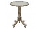 Dřevěný vintage odkládací stolek s výraznou patinou Diome - Ø 54*75 cm