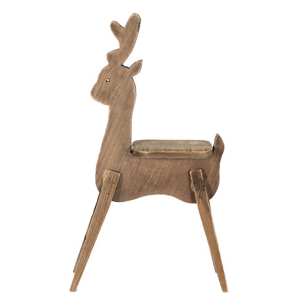 Dekorační dřevěná stolička na květiny Jelen - 38*15*68 cm Clayre & Eef