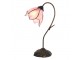 Stolní lampa Tiffany Flower Pink - 30*17*48 cm E14/max 1*25W