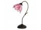 Stolní lampa Tiffany Flower Pink - 30*17*48 cm E14/max 1*25W