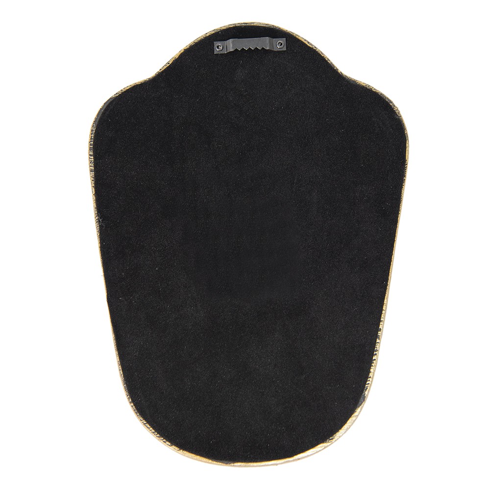 Černo-zlaté antik nástěnné zrcadlo - 19*2*26 cm