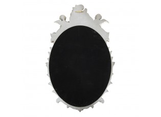 Stříbrné antik nástěnné zrcadlo s andílky - 35*5*55 cm