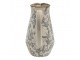 Keramický dekorační džbán se šedými květy Mell French - 20*14*25 cm