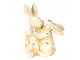 Béžová antik dekorace zamilovaní králíčci - 20*10*25 cm