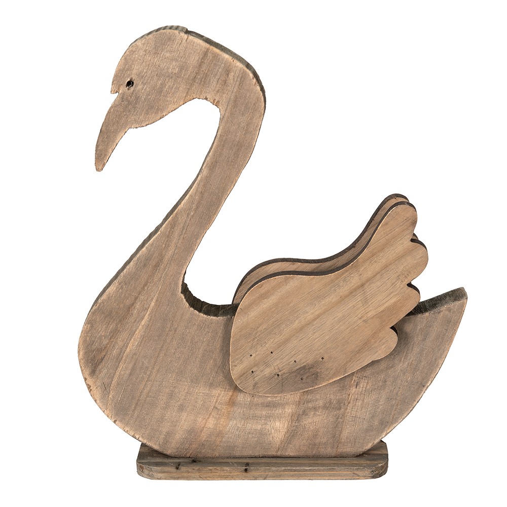 Dekorace Socha Labuť Hnědá 38*6*43 cm - 38*6*43 cm
