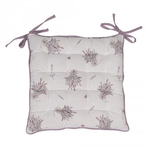 Bavlněný podsedák s výplní Lavander Garden - 40*40*4 cm