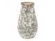 Keramický dekorační džbán se šedými květy Mell French L - 24*17*30 cm