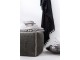 Sametový šedý polštář Moroccan II s třásněmi - 45*45 cm