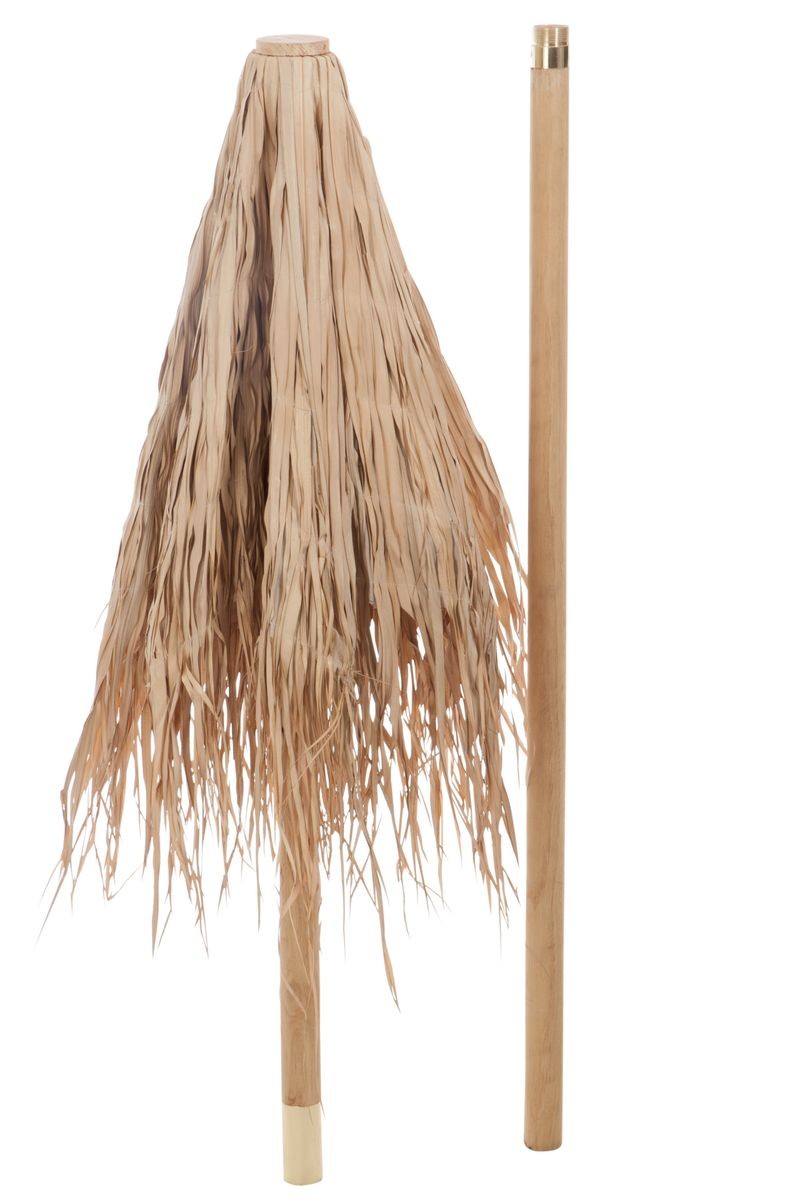 Přírodní slaměný dekorační slunečník Straw S - ∅ 150*270 cm