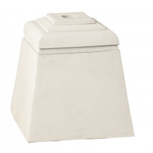 Bílý betonový stojan na slunečník Parra - 28*28*30 cm