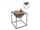 Černý kovový odkládací stolek s úložným prostorem Wordi - 53*53*55 cm