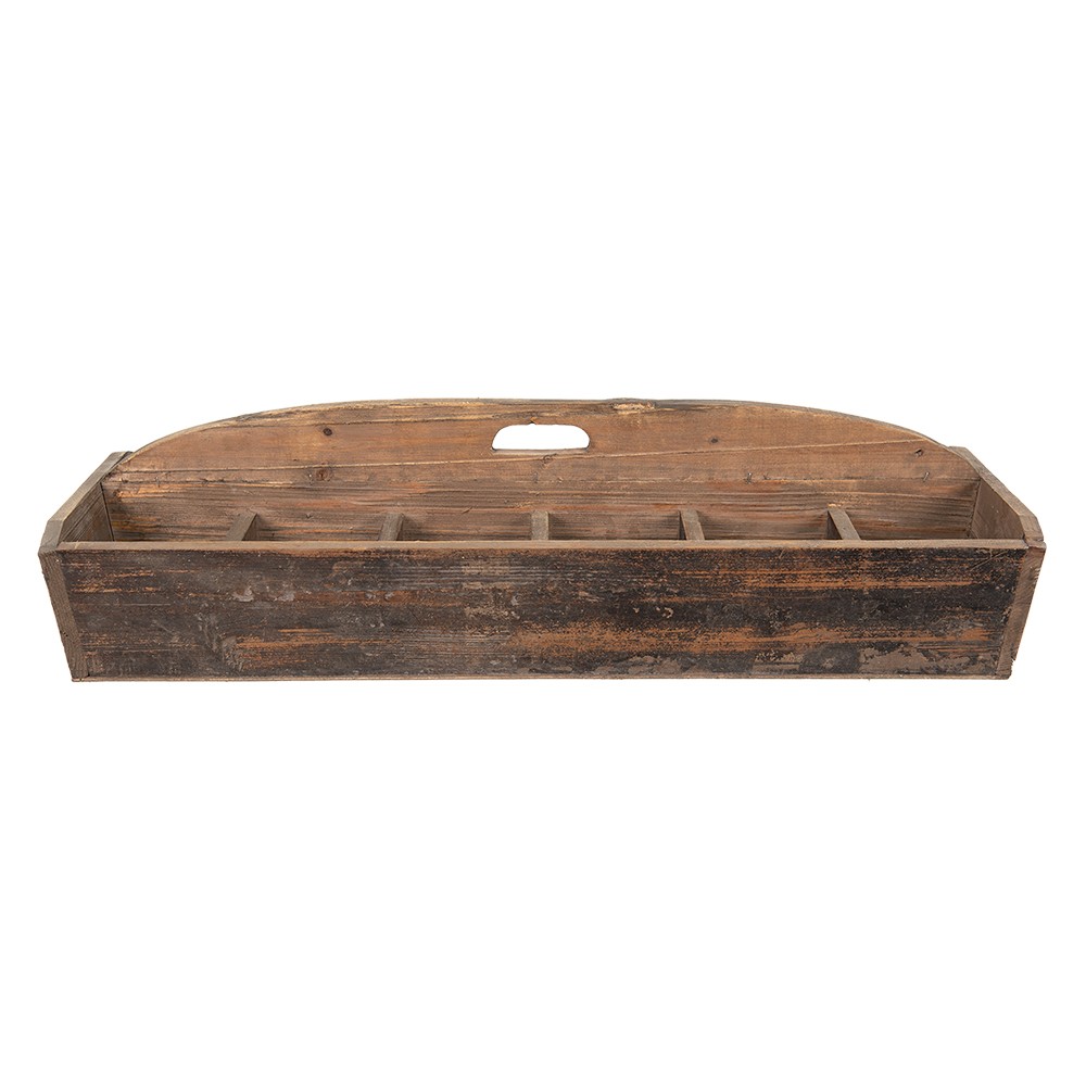 Dřevěný antik dekorační box s držadlem na přenášení  - 89*32*23 cm Clayre & Eef
