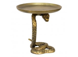 Bronzová antik dekorační mísa s hadem - Ø 21*24 cm