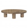 Hnědý antik dekorační oválný stolek na květiny - 29*16*7 cmBarva: hnědý antikMateriál: neopracované dřevoHmotnost: 0,483 kg