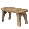 Hnědý antik dekorační oválný stolek na květiny - 33*16*16 cmBarva: hnědý antikMateriál: neopracované dřevoHmotnost: 0,692 kg