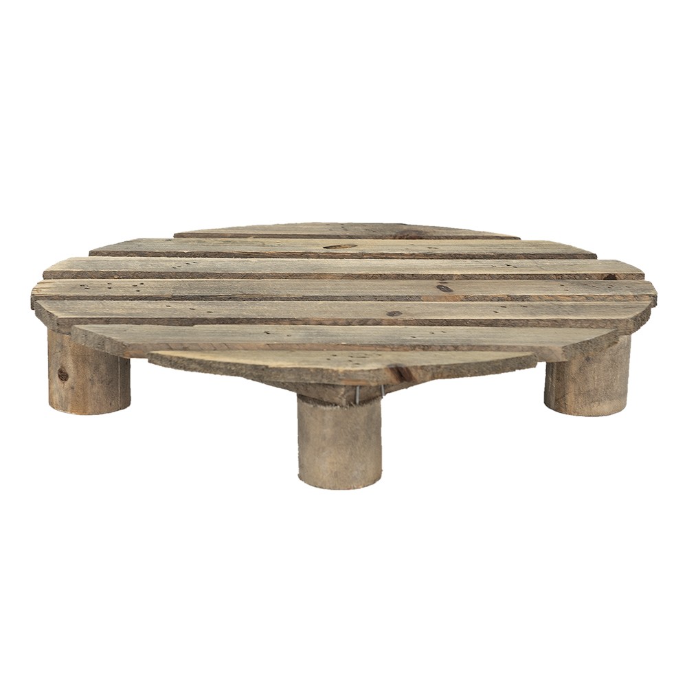 Hnědý antik dekorační stolek na květiny - 30*24*6 cm
