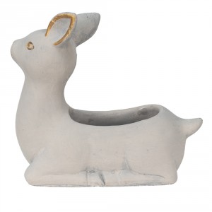 Cementový květináč ve tvaru srnečky - 23*11*21 cm