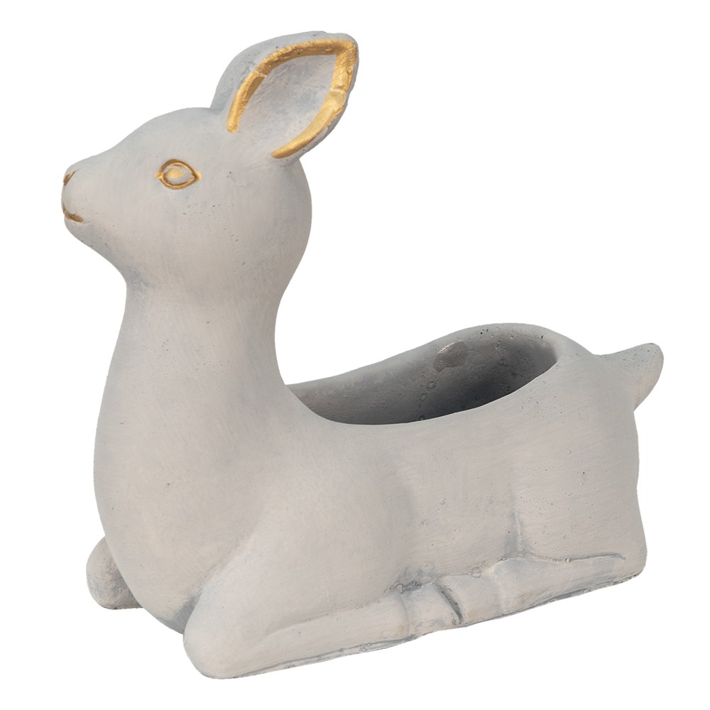 Cementový květináč ve tvaru srnečky - 23*11*21 cm