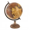 Hnědý dekorativní glóbus na dřevěném podstavci Globe  - 22*22*37 cmBarva: žlutá/ hnědáMateriál: dřevo/ kovHmotnost: 0,715 kg