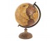 Hnědý dekorativní glóbus na dřevěném podstavci Globe - 22*22*37 cm