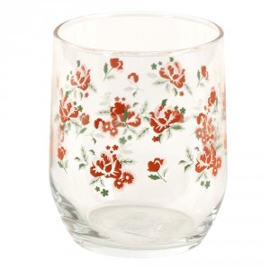 Sklenička s květy Little Rose Collection - Ø 8*9 cm / 300 ml