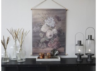Nástěnná vintage mapa s květy Floral print I - 76*97 cm