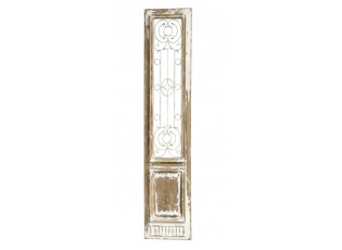 Krémovo-hnědé antik dekorativní dveře na postavení Sutt French - 41*4*198cm