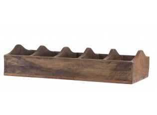 Dekorační úzký dřevěný box s přihrádkami Grimaud - 51*22*11cm