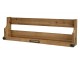Hnědá antik dřevěná nástěnná polička na kořenky Shalia - 81*13,5*25cm