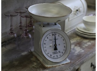 Krémová francouzská kuchyňská vintage váha Scale French - 21*22*25 cm