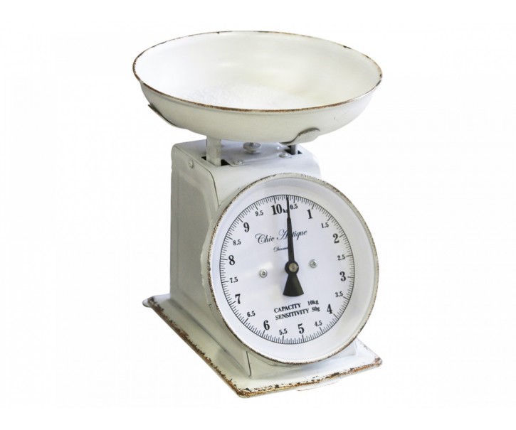 Krémová francouzská kuchyňská vintage váha Scale French - 21*22*25 cm