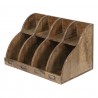 Hnědý antik dřevěný stojan na dopisy Ferdinan - 40*22*23 cm Barva: hnědá antikMateriál: dřevoHmotnost: 3,25 kg