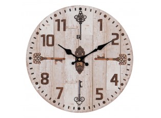 Nástěnné hodiny se starými klíči - Ø 34*4 cm / 1*AA
