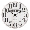 Bílé vintage nástěnné hodiny Grand Hotel – Ø 34*4 cm / 1*AABarva: multiMateriál: MDF, papírHmotnost: 0,452 kg