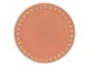 Oranžová keramická úchytka ze zlatými puntíky Dria - Ø  4*3 cm
