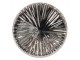 Stříbrná kulatá keramická úchytka s rýhovaným zdobením Ratiel - Ø 4*3 cm