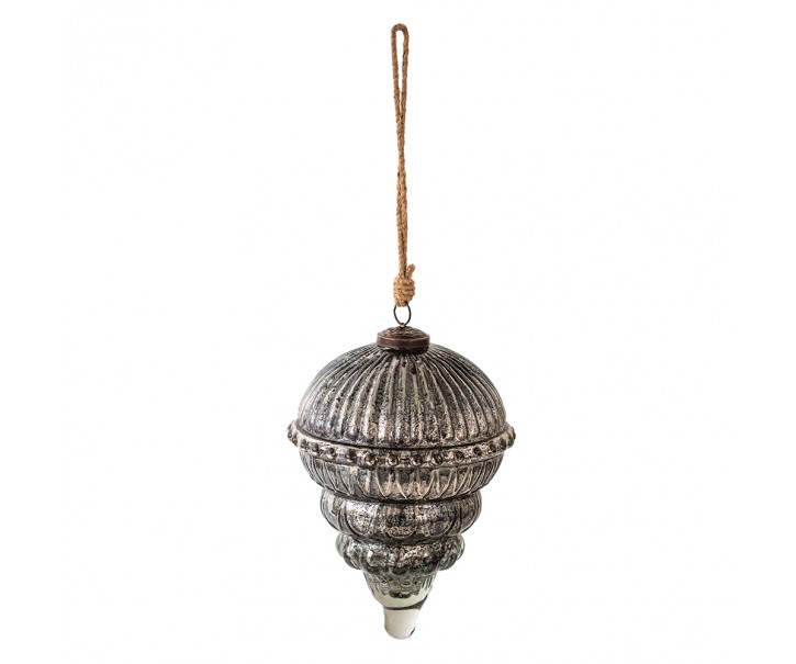Vánoční koule XL Černá 14*21 cm - Ř 14*21 cm Clayre & Eef