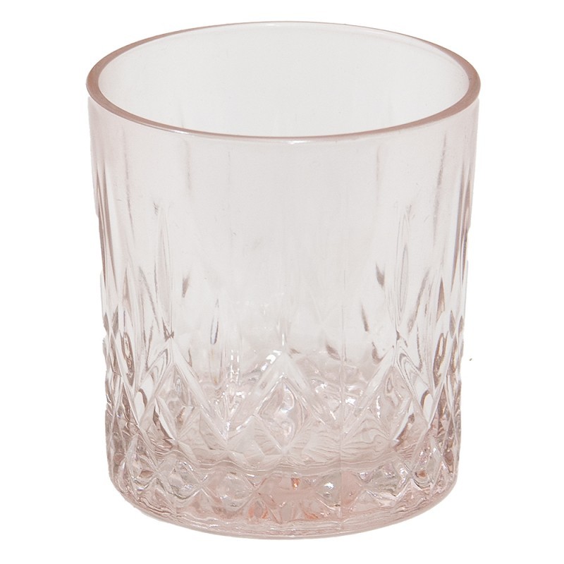 Levně Růžová nápojová sklenička Water Pink - Ø 8*9 cm / 300 ml 6GL4266P