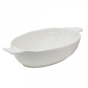 Bílá servírovací oválná mísa s křídly Wings - 26*14*5 cm