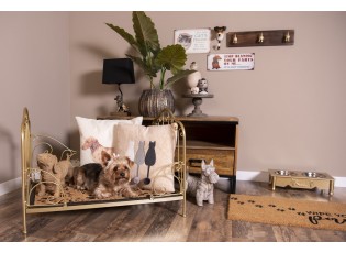 Závěsná dekorace kočky s mašlí - 6*6*7 cm