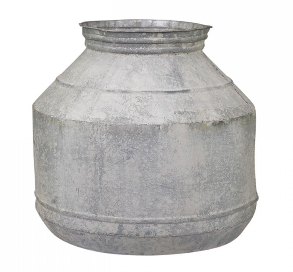 Dekorační plechový antik květináč Flowia - Ø 41*37cm