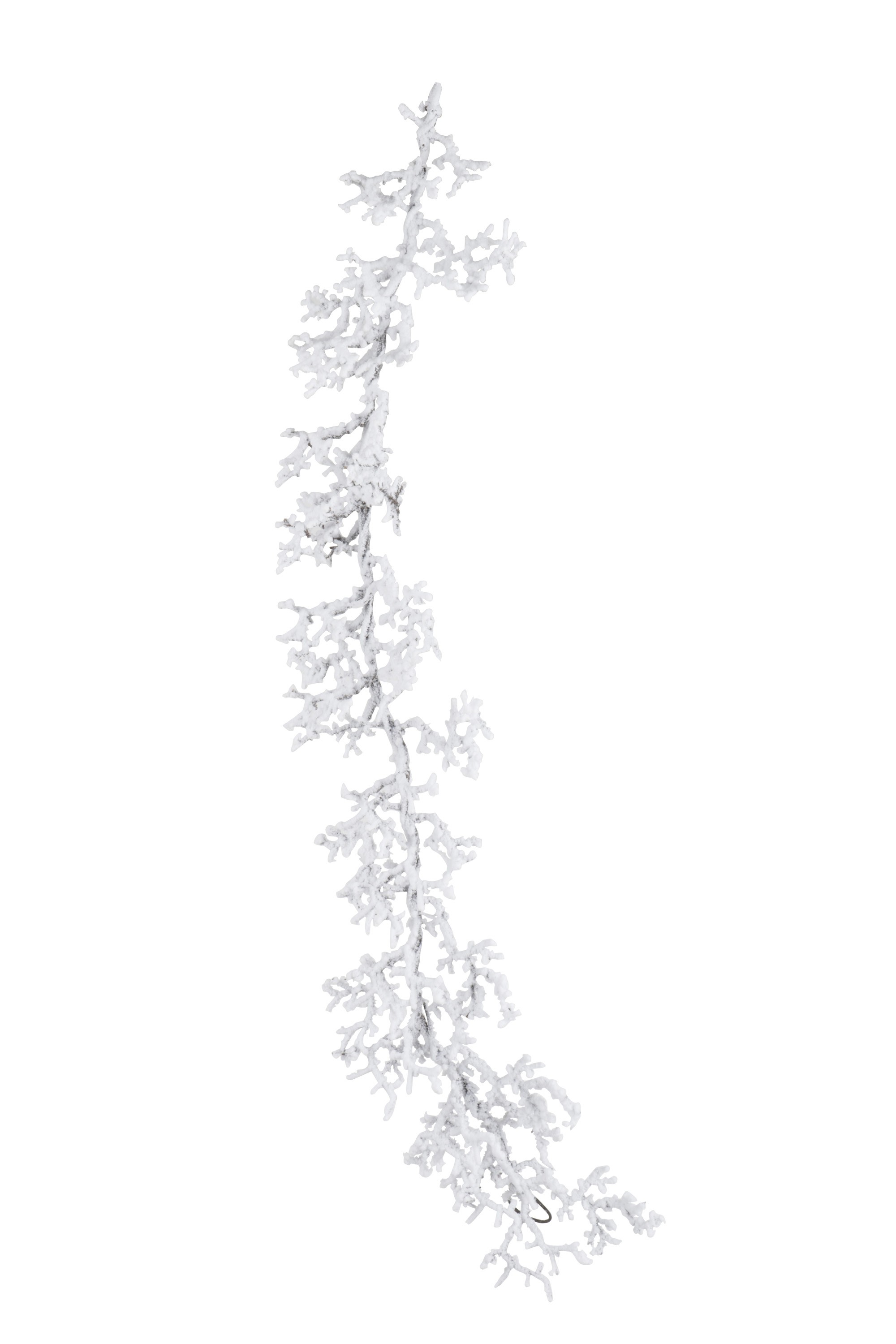 Bílá zasněžená dekorační větvička Snowy - 22*5*104cm 87393