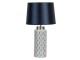 Stolní lampa s keramickou základnou a tmavě modrým stínidlem Oignons – Ø 28*50 cm E27/max 1*60W
