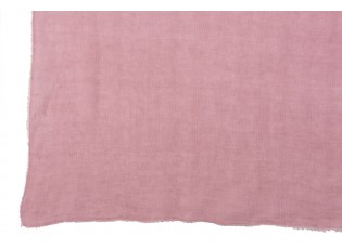 Růžový opraný lněný pléd s třasňovitým volánkem Romantic - 150*200 cm