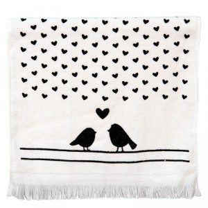 Kuchyňský froté ručník s ptáčky Love Birds - 40*66 cm