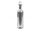 Stříbrná skleněná dekorační láhev se zátkou - Ø 7*31 cm