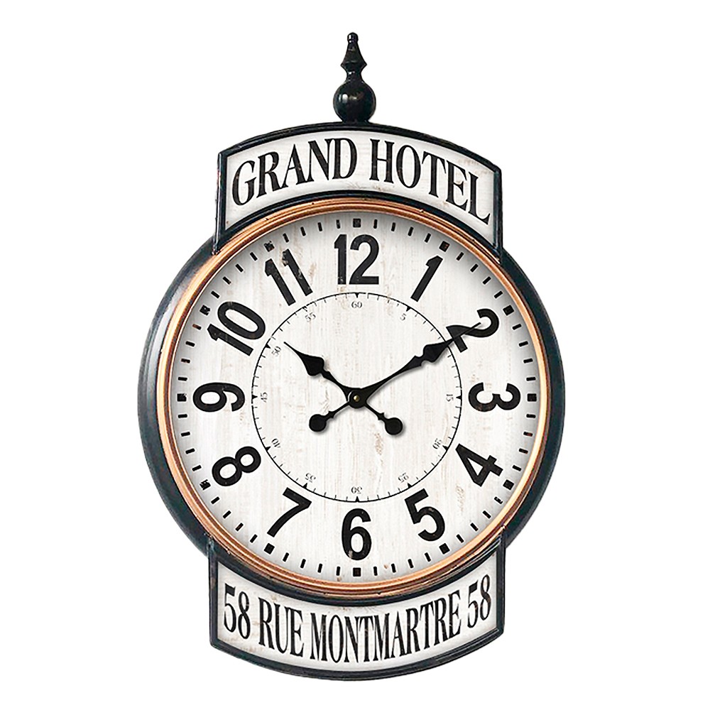 Kovové nástěnné hodiny Grand Hotel - 62*6*93 cm Clayre & Eef