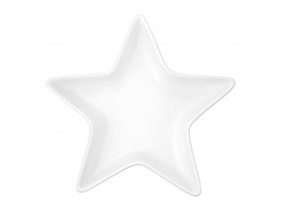 Bílá keramická miska ve tvaru hvězdy White Star - 15*15*2 cm