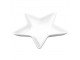 Bílá keramická miska ve tvaru hvězdy Silver White - 20*19*2 cm